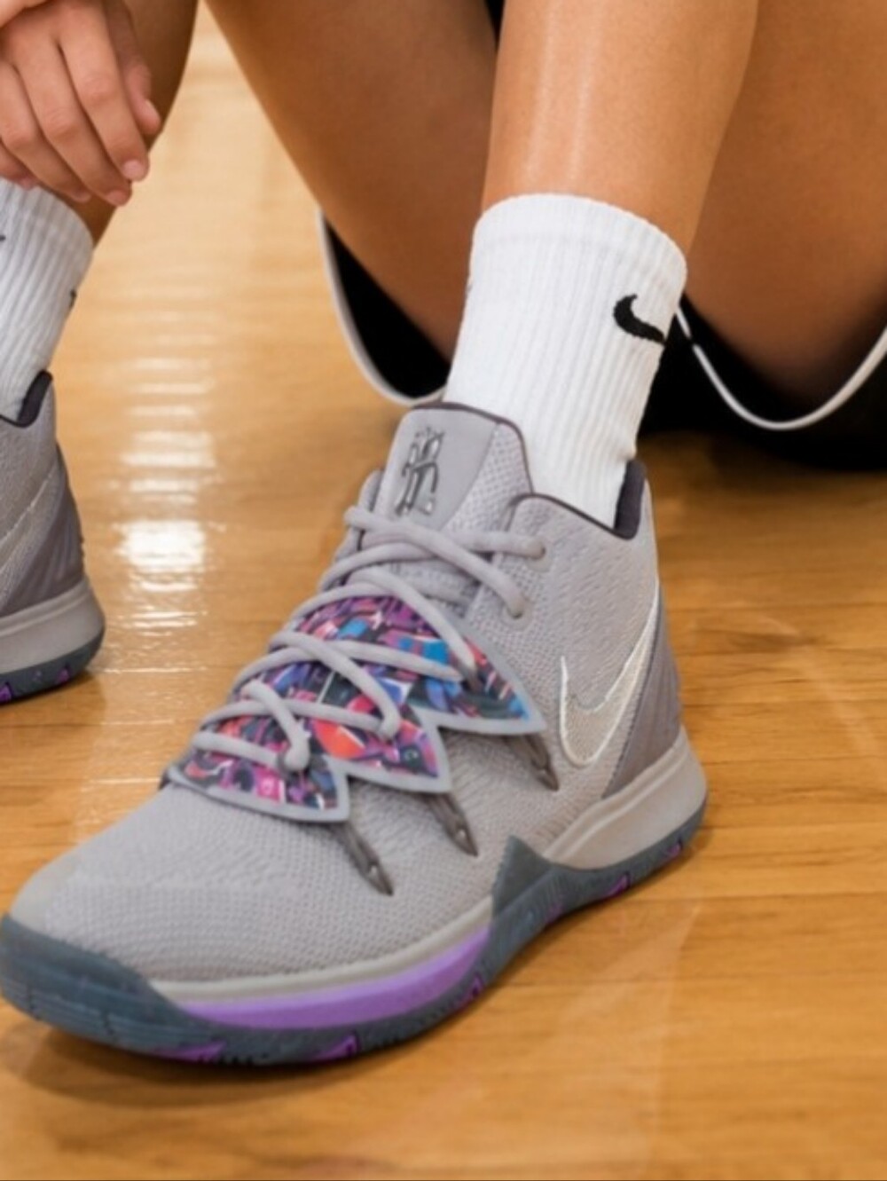 Nike 'Kyrie 5 graffiti ' Youth Basketball sneakers